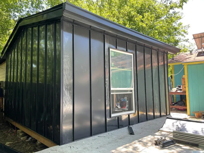 Black standing seam metal wall panels for Metal Roof Installation in Rocklin